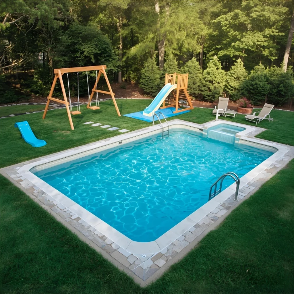 Backyard Pool Ideas and Playground