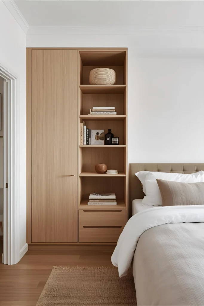 Minimal Scandinavian Bedroom with Smart Storage
